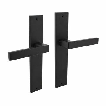 Deurklink Hera op schild blind mat zwart - deurbeslag voo..., Ophalen of Verzenden, Klink of Kruk