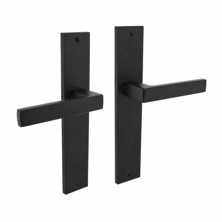 Deurklink Hera op schild blind mat zwart - deurbeslag voo..., Doe-het-zelf en Bouw, Hang- en Sluitwerk, Klink of Kruk, Nieuw, Ophalen of Verzenden