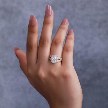 Ring - 14 karaat Geel goud - 2.67ct. tw. Diamant (Lab-grown), Nieuw