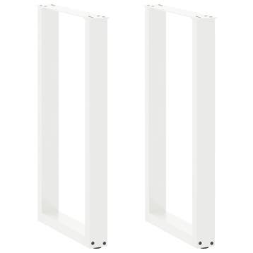 vidaXL Bartafelpoten 2 st U-vormig 40x(90-91) cm staal wit, Huis en Inrichting, Verzenden, Nieuw