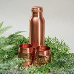 Puur koperen set van fles met 2 bolle bekers sequence ± 950, Ophalen of Verzenden, Nieuw