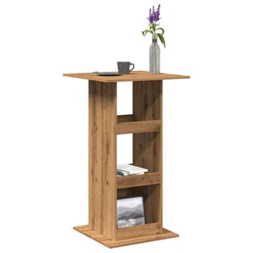 vidaXL Bartafel met opbergruimte 60x60x102 cm hout, Verzenden