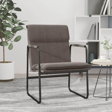 vidaXL Loungestoel 55x64x80 cm stof taupe, Huis en Inrichting, Verzenden, Nieuw