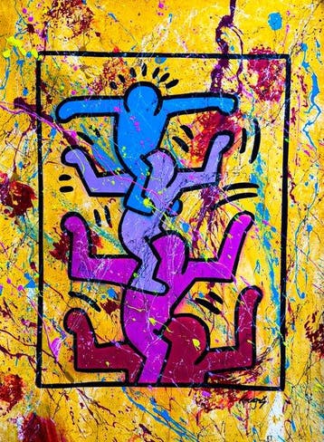 Gongas (XX-XXI) - vs Keith Haring - Balance - XL