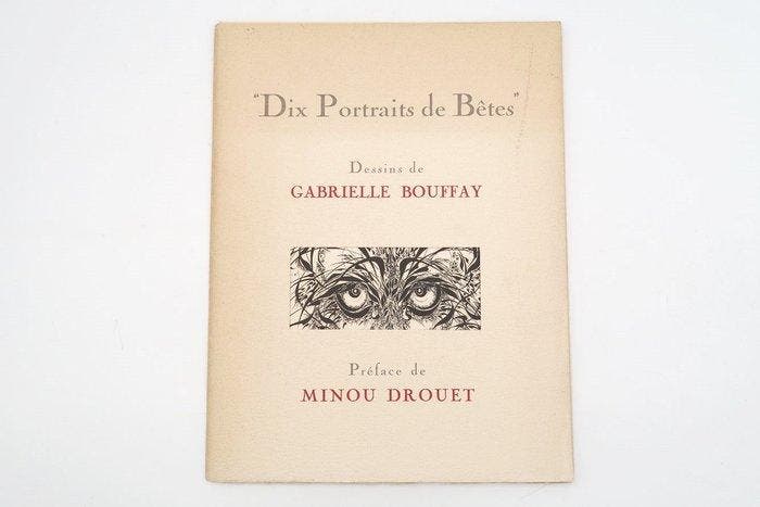 Gabrielle Bouffay - Dix portraits de Bêtes - 1965, Antiquités & Art, Antiquités | Livres & Manuscrits