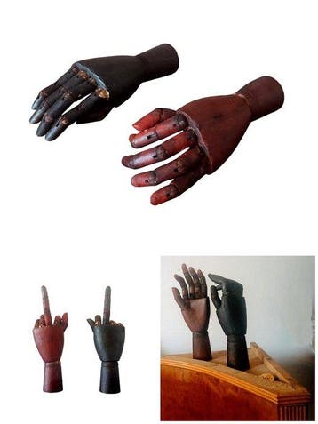 Anémomètre (2) - Bois - XX - Mains articulées