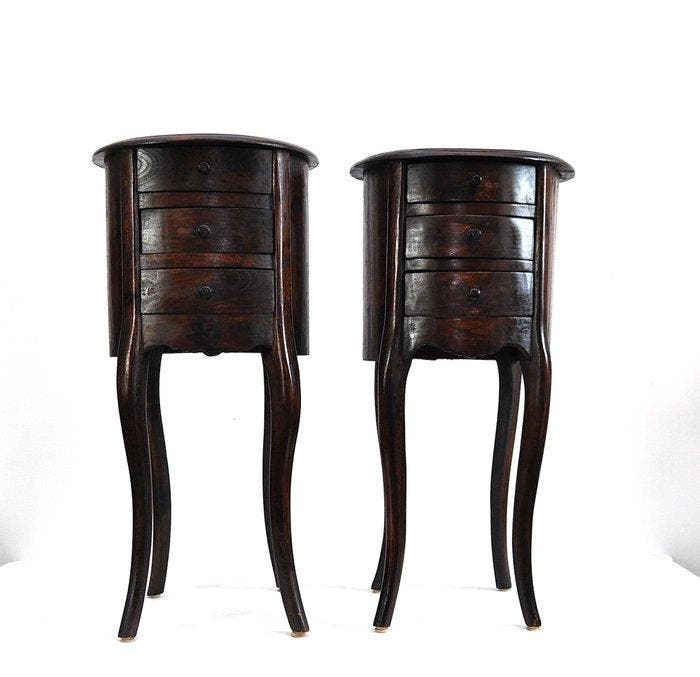 Table de chevet (2) - Acajou, Antiquités & Art, Curiosités & Brocante