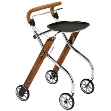 TrustCare Lets Go Indoor rollator - Walnoot, Ophalen of Verzenden, Nieuw