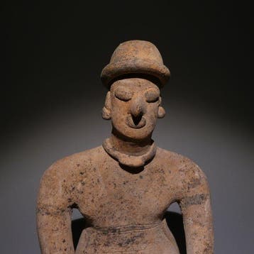 Colima, Westkust van Mexico Terracotta Zittende figuur. 11,5, Verzamelen