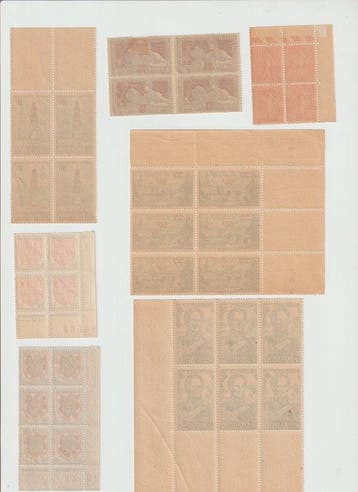 Frankrijk 1924/1972 - Blok van 2 en 4 postzegels -