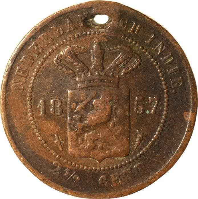 Nederlands-Indië. 2 1/2 Cent 1856 t/m 1945 (12, Postzegels en Munten, Munten | Nederland