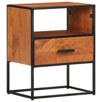 vidaXL Nachtkastje 40x30x50 cm massief acaciahout, Huis en Inrichting, Verzenden, Nieuw