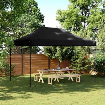 vidaXL Partytent inklapbaar pop-up 410x279x315 cm zwart, Verzenden, Nieuw