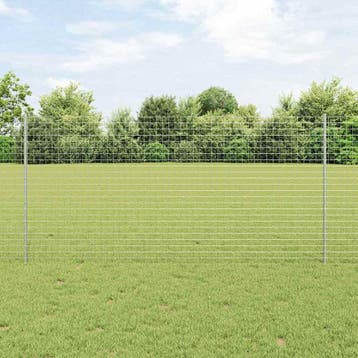 vidaXL Ingegraven hekpaal 5 st Zilverkleurig 160 cm, Verzenden, Nieuw