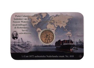 Nederland. Willem III. 1872 Coincard NIEUWE WATER - De