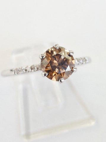 Verlovingsring - 14 karaat Witgoud - 1.06ct. tw. Diamant