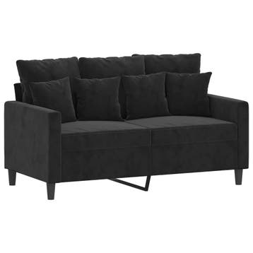 Zwarte fluwelen bank 120cm - Tweede kansje, OP = OP, Maison & Meubles, Canapés | Salons, Verzenden