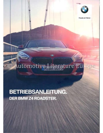 2019 BMW Z4 ROADSTER INSTRUCTIEBOEKJE DUITS, Ophalen of Verzenden