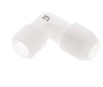 10x12mm & R1/2 PVDF Raccord coudé pour tuyau avec filetage, Verzenden, Nieuw