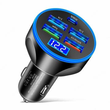 DrPhone QC18 – 5 Poorts Autolader – USB-C PD 20W & QC3.0, Verzenden, Nieuw