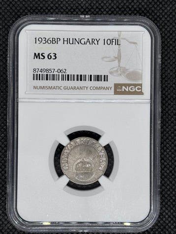Hongrie. 10 Filler 1936BP NGC MS63 (Sans prix de réserve), Postzegels en Munten