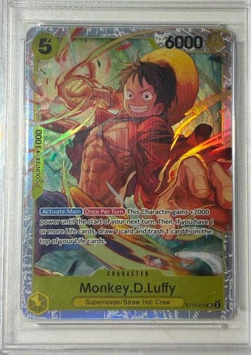 Bandai - 3 Card - One Piece - Monkey D. Luffy Foil, Full art, Hobby & Loisirs créatifs
