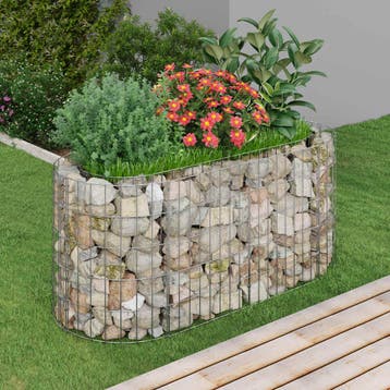 vidaXL Gabion plantenbak verhoogd 120x50x50 cm, Verzenden