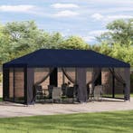 vidaXL Tuinpaviljoen 6 x 3 m Blauw Polyester en Staal 190, Verzenden, Nieuw