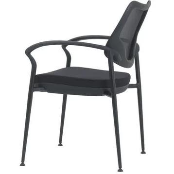 Euroseats Curve vergaderstoel / stapelstoel | gaasrug, zwart, Huis en Inrichting, Stoelen, Nieuw, Zwart, Eén