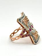Sans prix de réserve - Bague - 9 carats Or rose, Argent -, Bijoux, Sacs & Beauté, Bagues