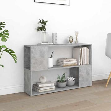 vidaXL Boekenkast 100x24x63 cm bewerkt hout betongrijs, Verzenden