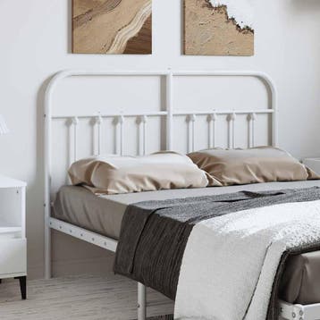 vidaXL Vervangend hoofdbord metaal wit 150 cm, Huis en Inrichting, Slaapkamer | Bedden, Verzenden, Nieuw