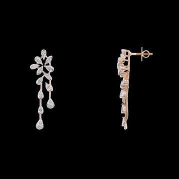 Oorbellen - 18 karaat Roségoud - 1.19ct. tw. Diamant, Nieuw