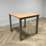 mobiele kantinetafel, (hxbxd) 74x80x80 cm, Beuken - grijs, Gebruikt, Bureau