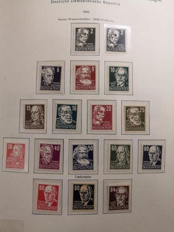 Duitse Democratische Republiek (DDR) 1952 - Köpfe compleet, Gestempeld