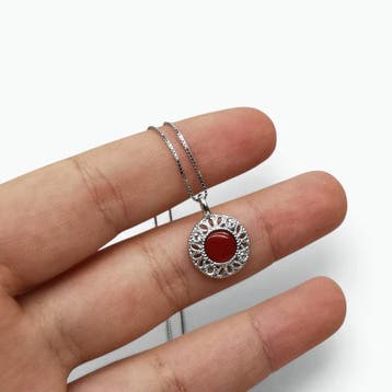 Koraal - Argento 925 - Ketting met hanger - Italiaans