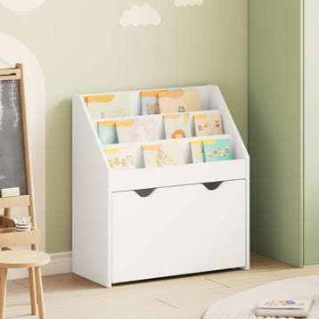 vidaXL Kinderboekenplank met lade Wit 60 x 29,5 x 69 cm, Huis en Inrichting, Verzenden, Nieuw
