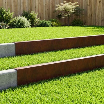 vidaXL Afdekprofiel voor tuinranden 10 st 100 x 6 x 15 cm, Verzenden, Nieuw