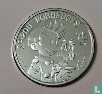 België 5 euro 2013 (PROOF - folder - kleurloos) 75th ann.., Verzenden, Losse munt, Goud