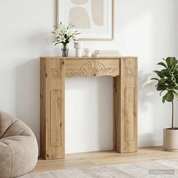 vidaXL Haardombouw Artisanaal eiken 102 x 20 x 102 cm, Verzenden, Nieuw