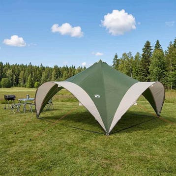 vidaXL Partytent met dak Groen 500 x 500 x 350 cm Polyester, Verzenden, Nieuw