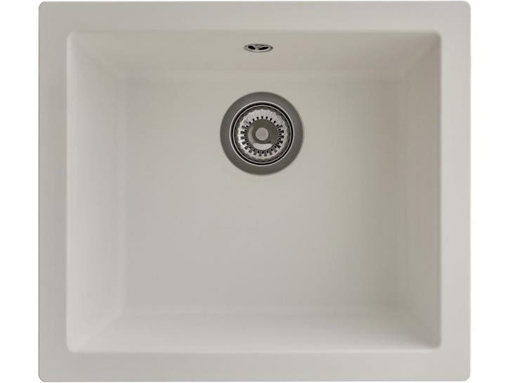 LEVICA Mika - Composiet spoelbak - 50x44 cm - Wit, Huis en Inrichting, Overige Huis en Inrichting, Zo goed als nieuw, Verzenden