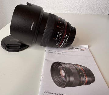 Walimex Pro 50 mm f/1.4 – Nikon F Prime lens, Nieuw