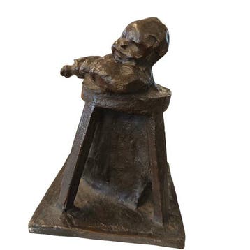 Eugenio Pellini (1864-1934) - sculptuur, Riposo - Bambino