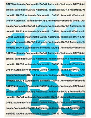 1970 DAF PROGRAMMA  VARIOMATIC BROCHURE NEDERLANDS, Ophalen of Verzenden
