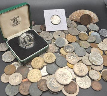 Wereld. Collection of coins De 1921 à 2002 + rare Coffret BE