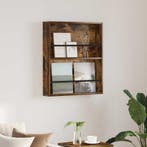vidaXL Tijdschriftenrek Rook Eiken 60 x 12 x 70 cm Bewerkt, Verzenden, Nieuw