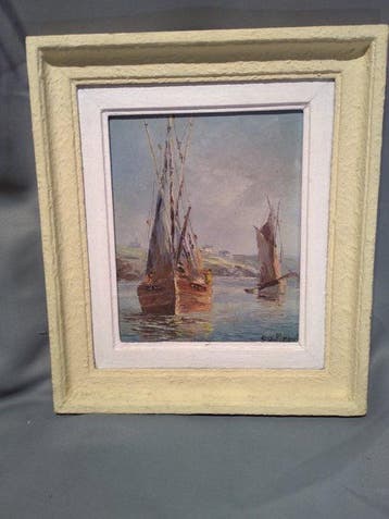 French School (XX), Signed Guillemet - Bateau de pêche