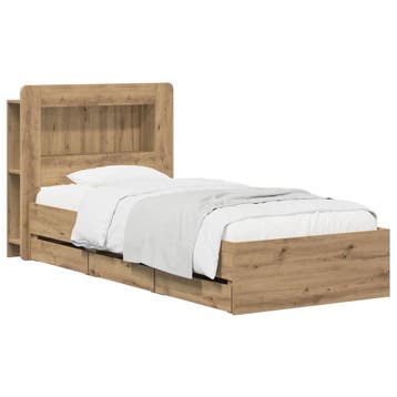 vidaXL Bedframe met opbergruimte en hoofdbord Artisanaal, Verzenden, Nieuw