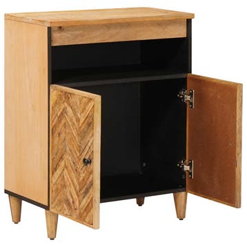 vidaXL Opbergkasten Bruin 60 x 33,5 x 75 cm Massief Mango, Verzenden, Nieuw